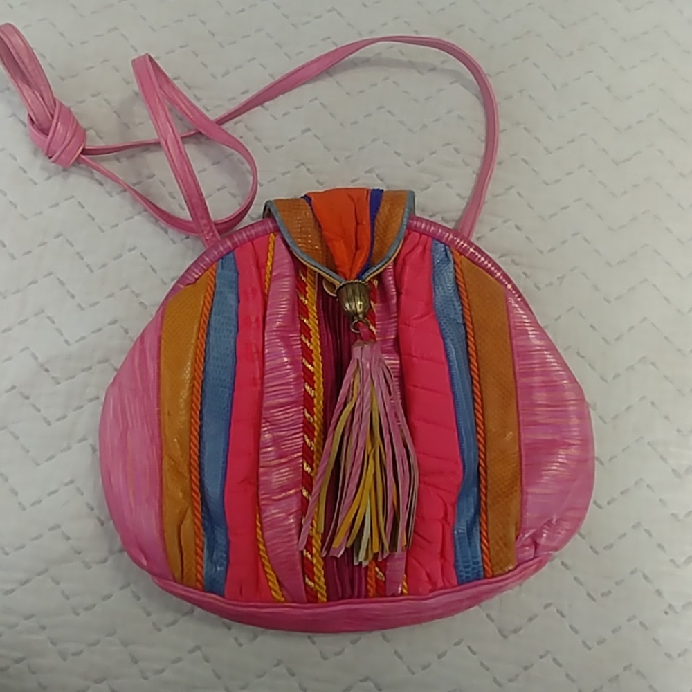 Vintage Sharif multi color boho hippy bag purse
